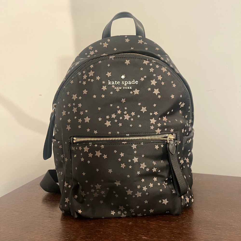 Kate Spade Black Backpack with Star Design